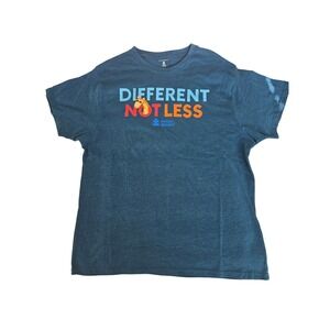 Autism Speaks Different Not Less Giraffe Graphic T-Shirt Mens XL Blue Heather